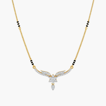Modern Sculpted Arch Diamond Mangalsutra