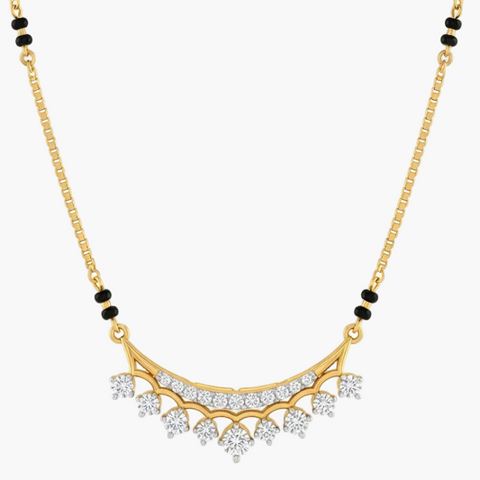 Traditional Motif Arch Diamond Mangalsutra