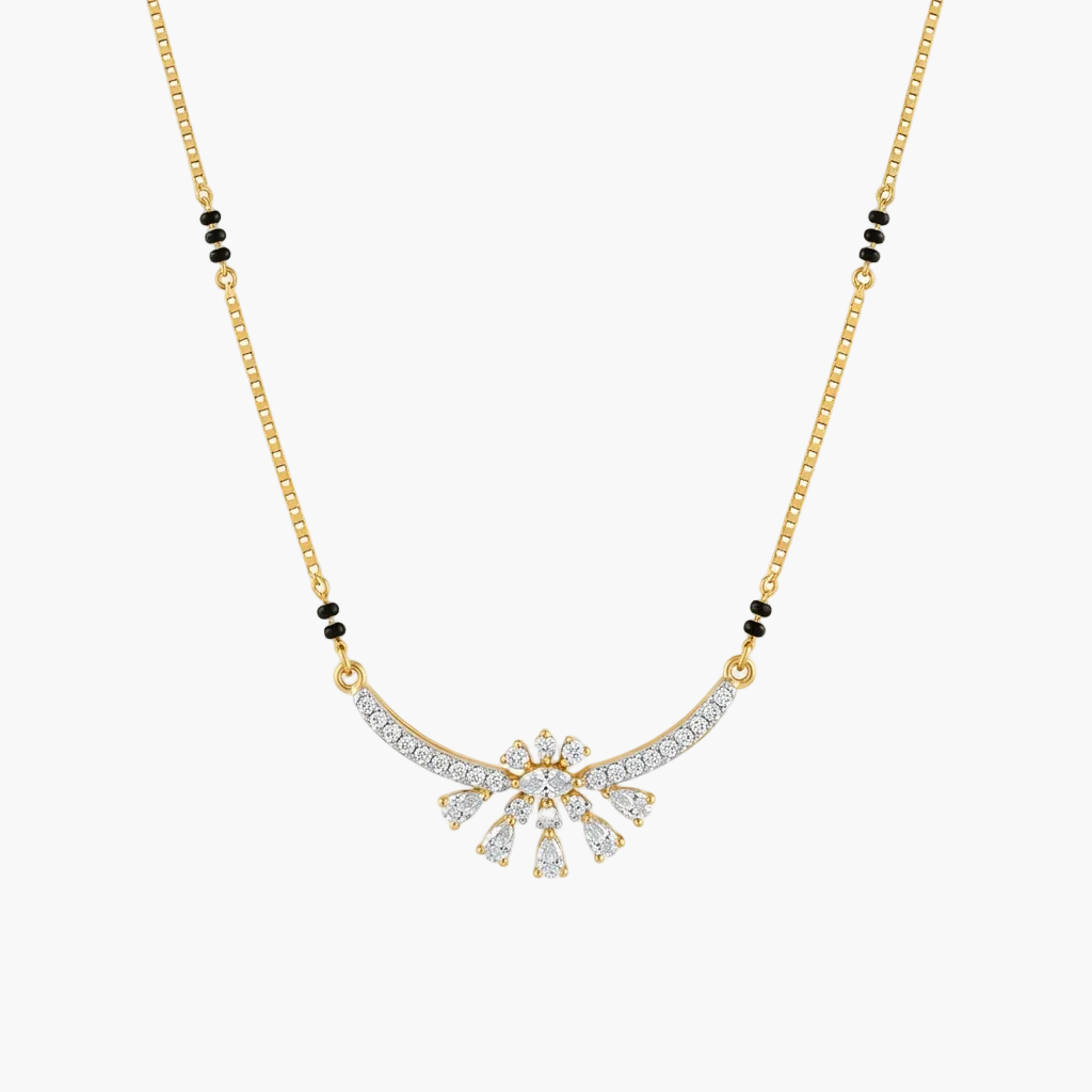 Marquise and Pear Cluster Arch Diamond Mangalsutra