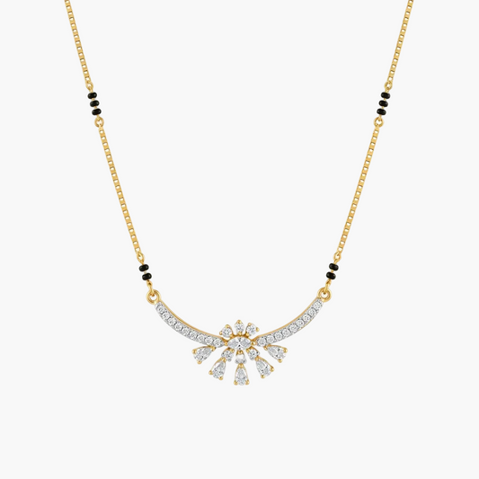 Marquise and Pear Cluster Arch Diamond Mangalsutra