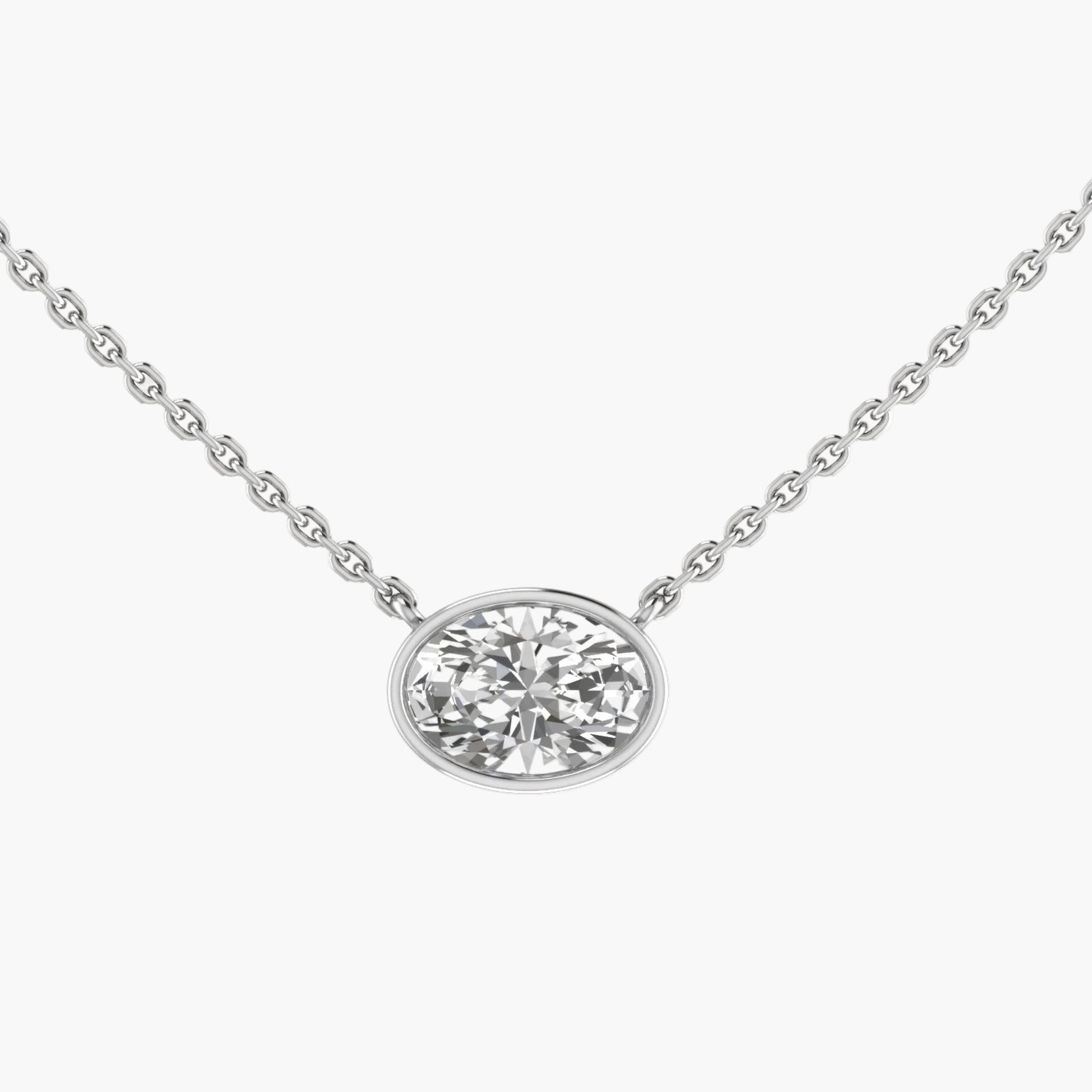 Diamond necklace on a white background
