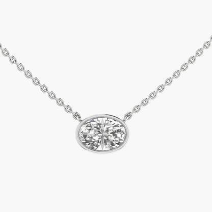 Diamond necklace on a white background