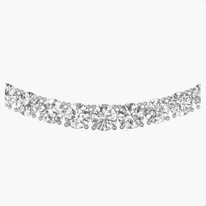 Diamond necklace on a white background