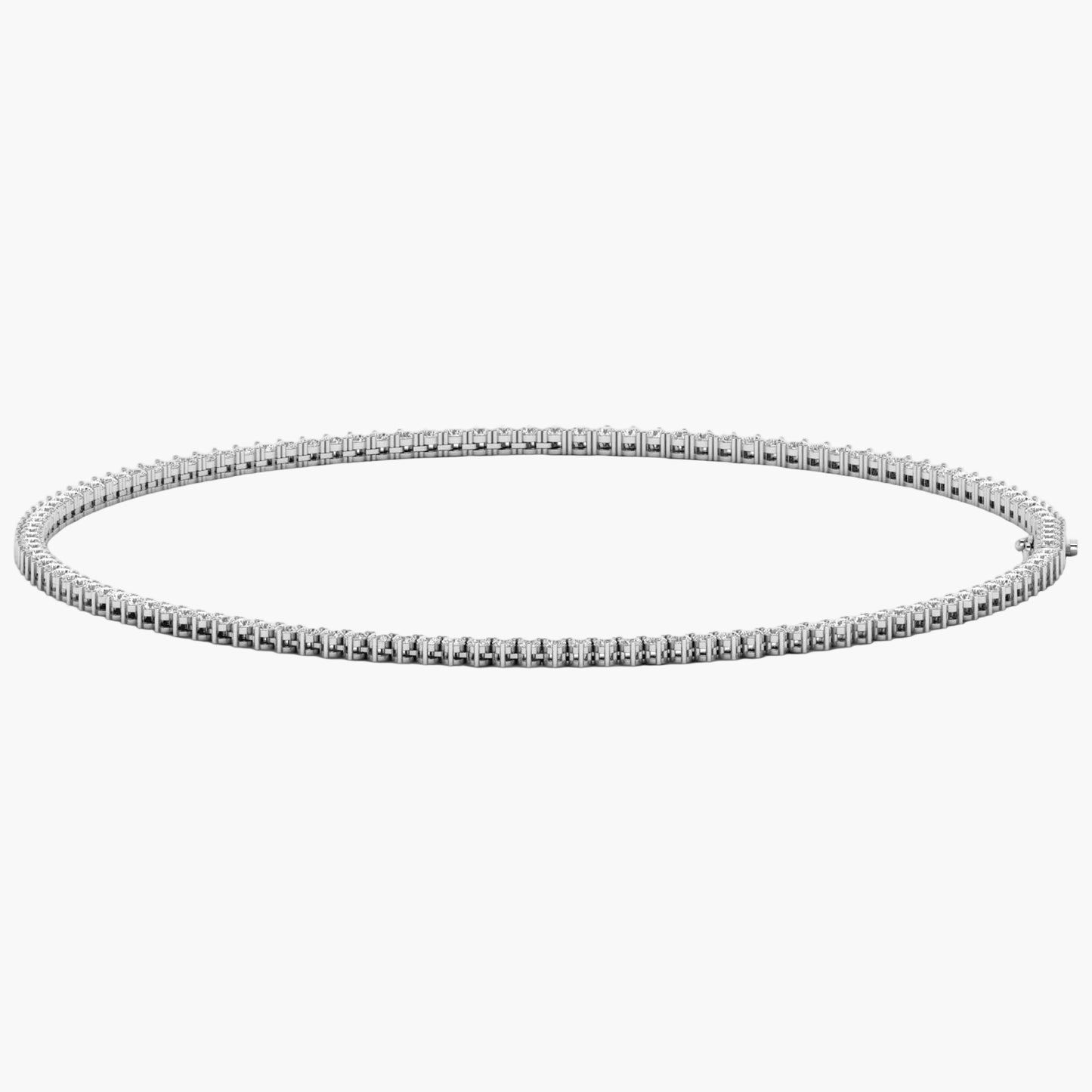 Silver bracelet on a white background