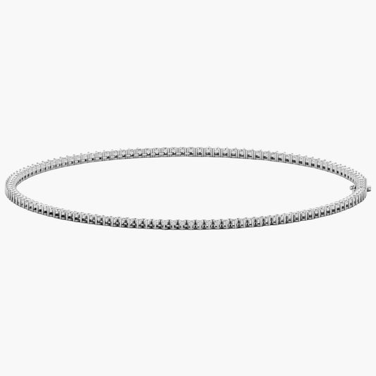 Silver bracelet on a white background