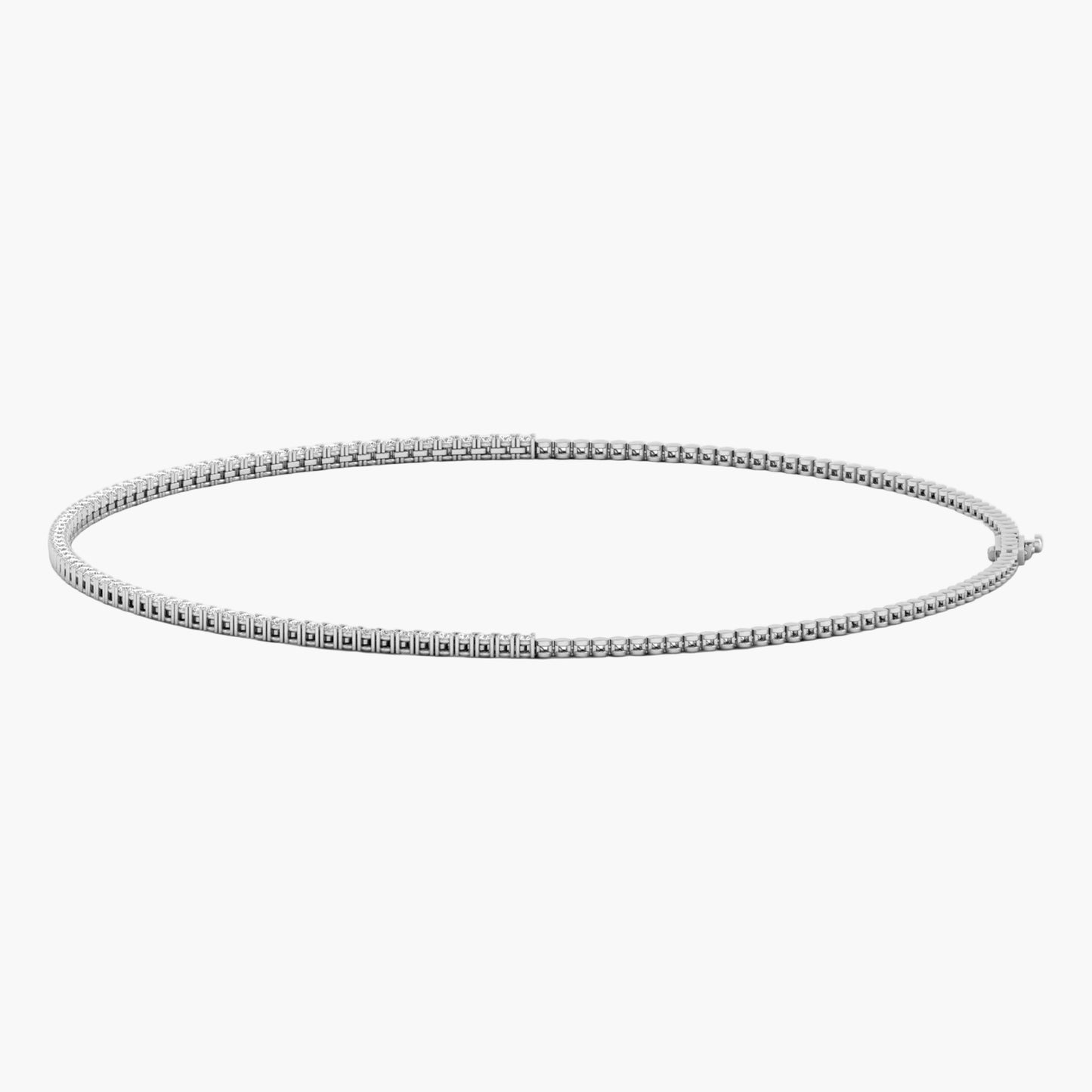 Silver bracelet on a white background