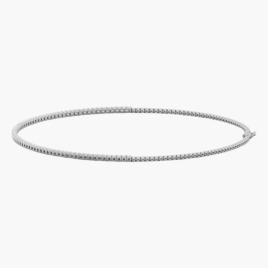 Silver bracelet on a white background