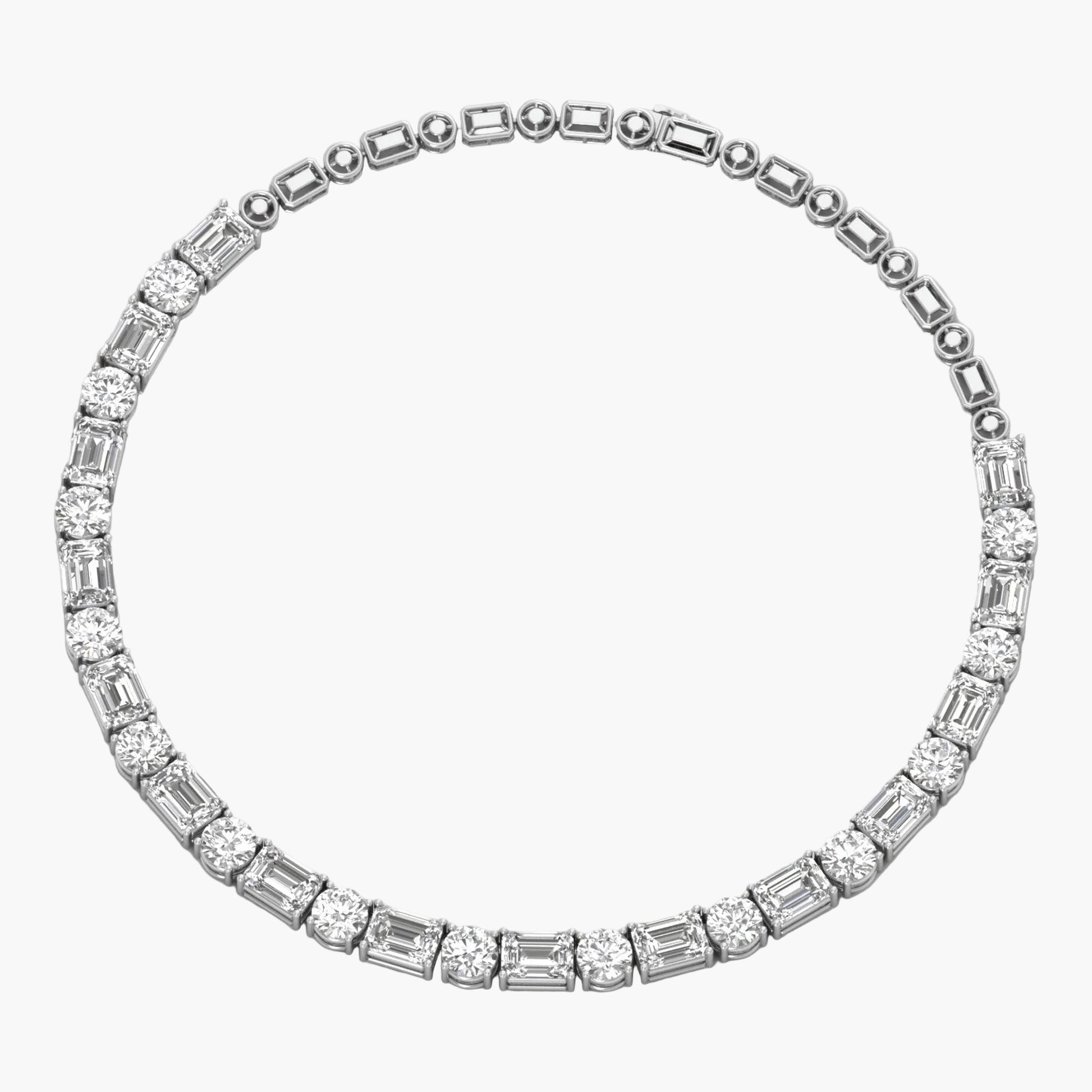 Diamond bracelet with green lab text on a white background