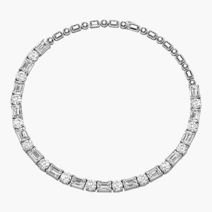 Diamond bracelet with green lab text on a white background