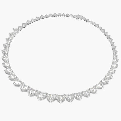 Diamond necklace on a white background
