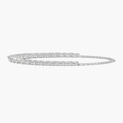 Silver headband with small diamonds on a white background