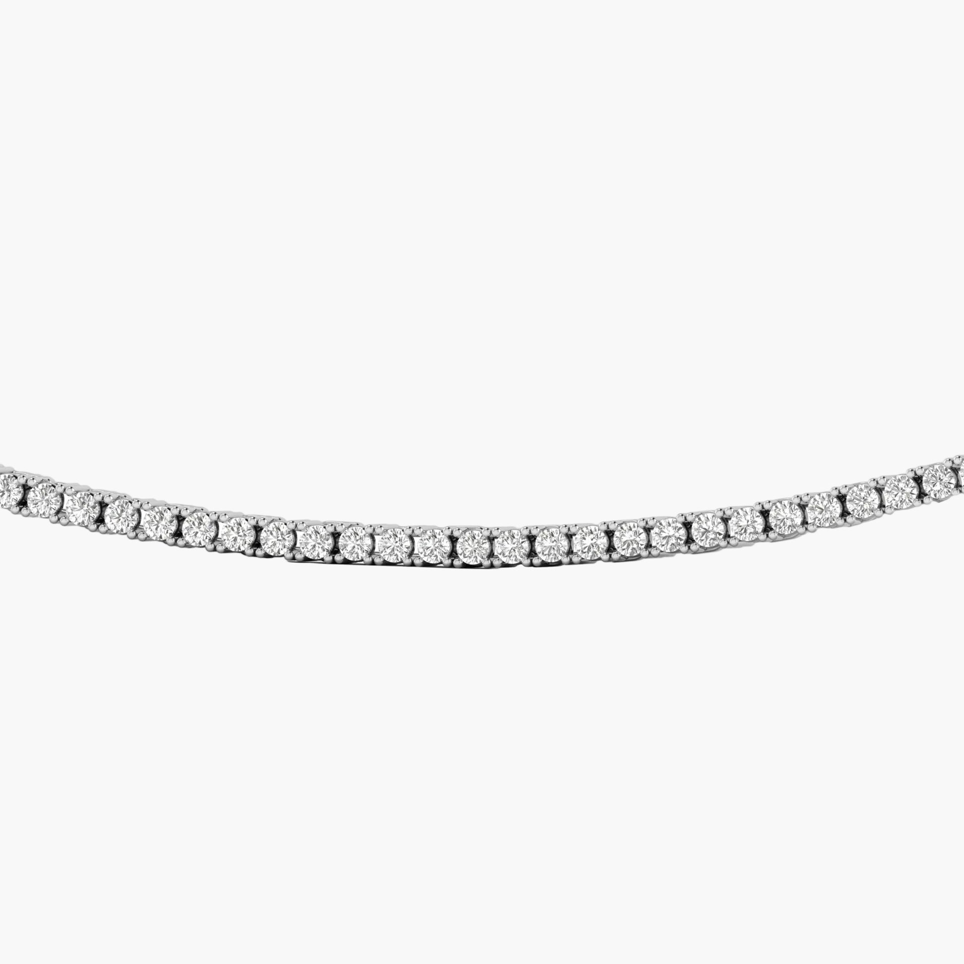 Diamond tennis bracelet on a white background