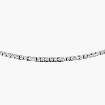 Diamond tennis bracelet on a white background