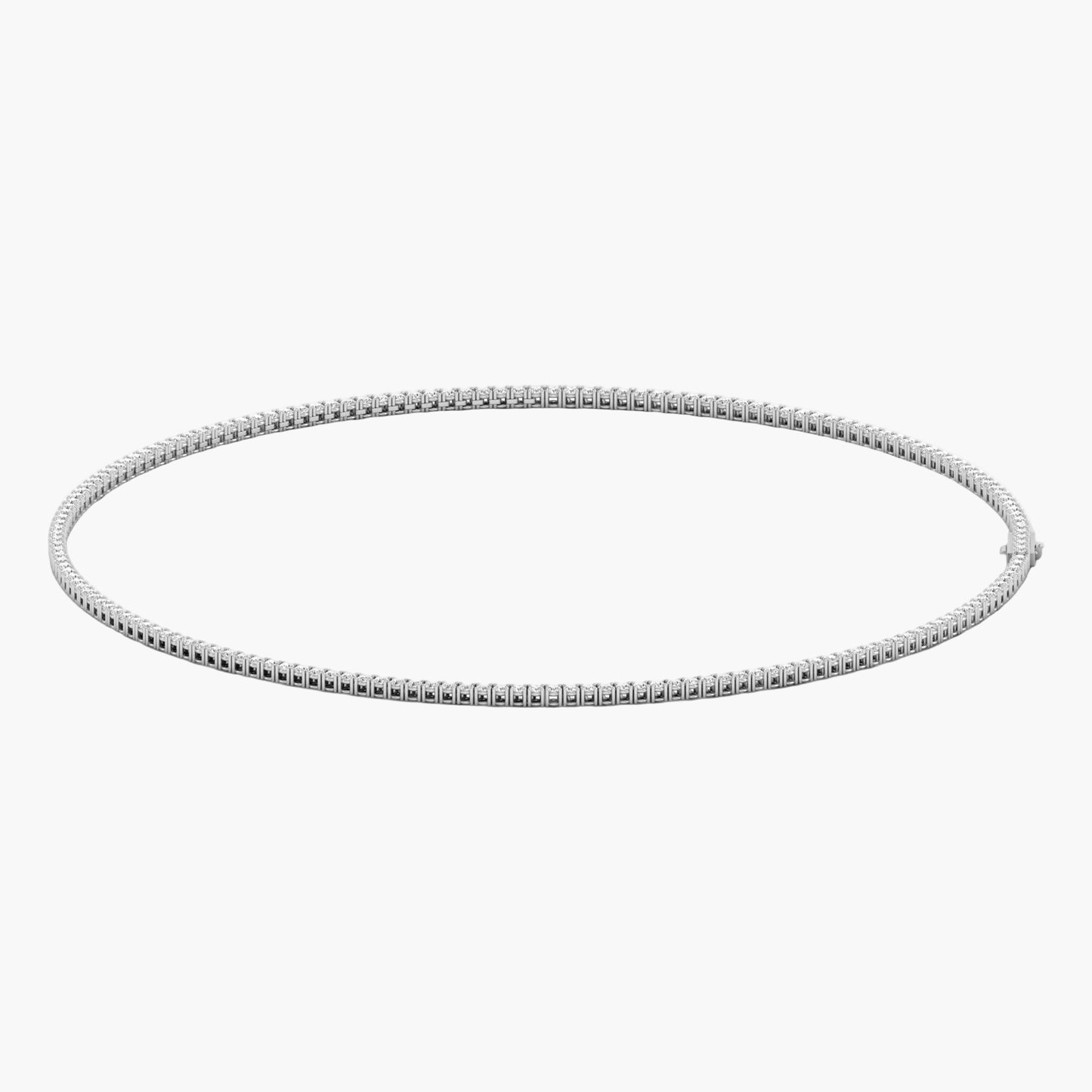 Silver hoop earring on a white background