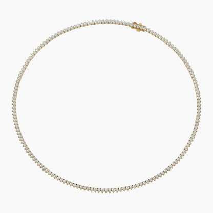 Diamond necklace on a white background