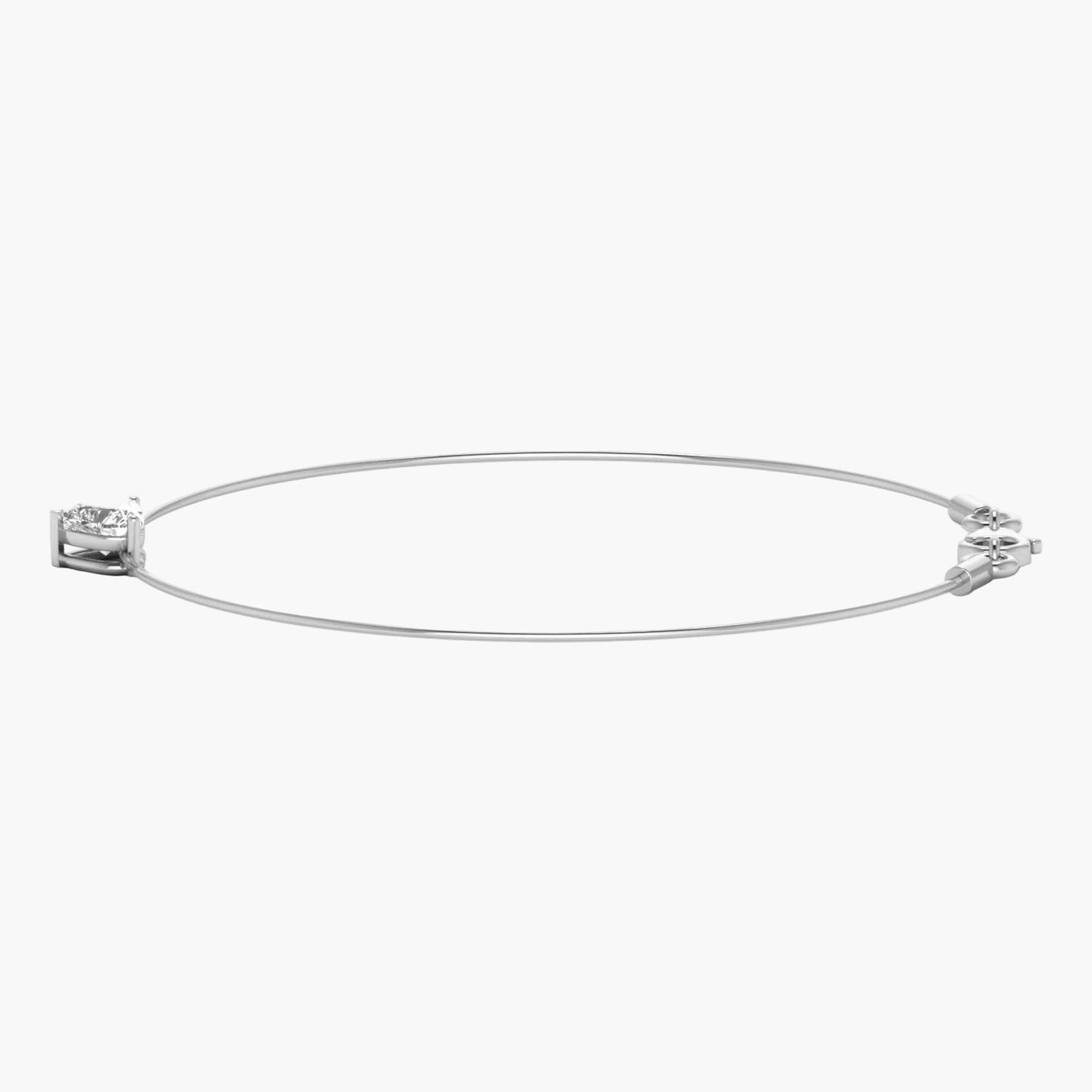 Silver bracelet with 'Green Lab' branding on a white background