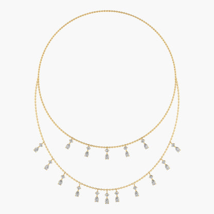 Sunrise Double Layered Diamond Necklace