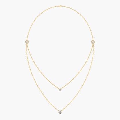 Be-Layered Diamond Necklace