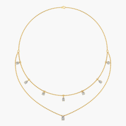 Vintage Vivid Diamond Necklace