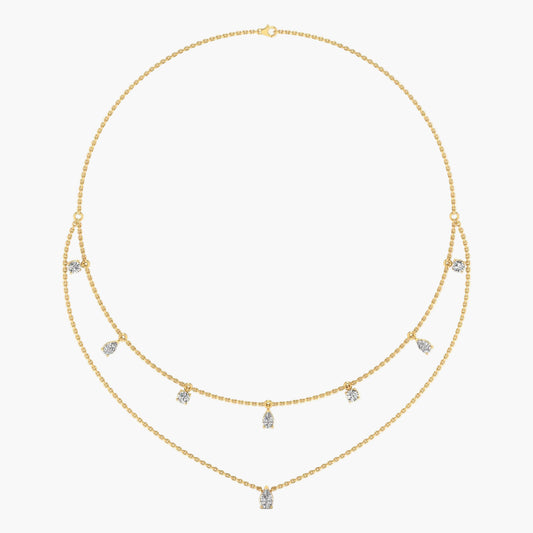 Vintage Vivid Diamond Necklace