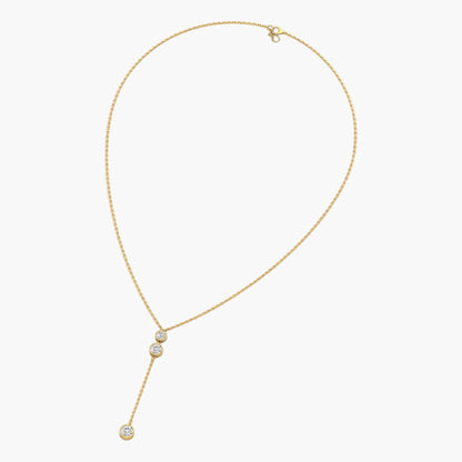 Gold necklace with small diamonds on a white background, branded 'Green Lab'.