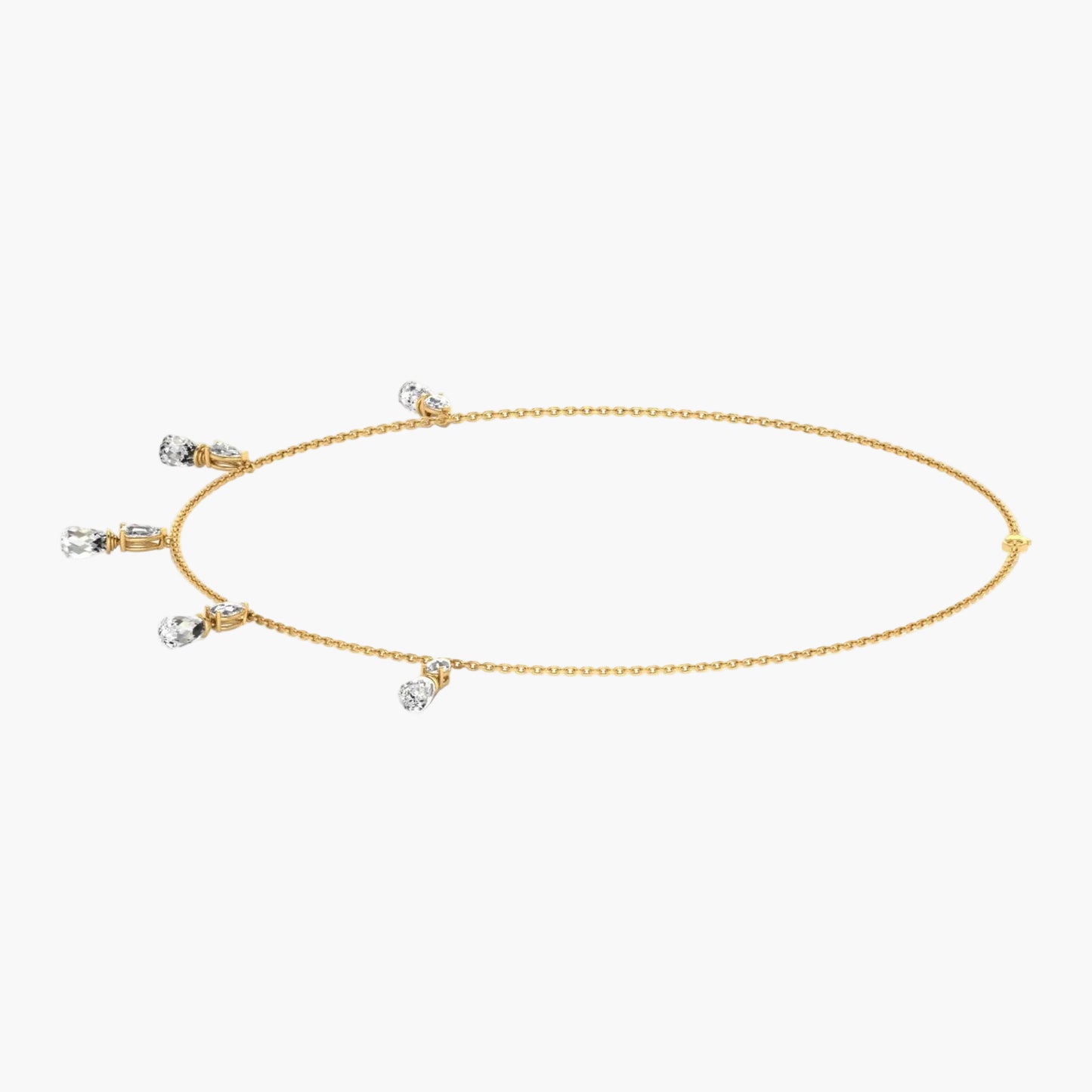 Gold bracelet with small beads on a white background, branded 'Green Lab'.