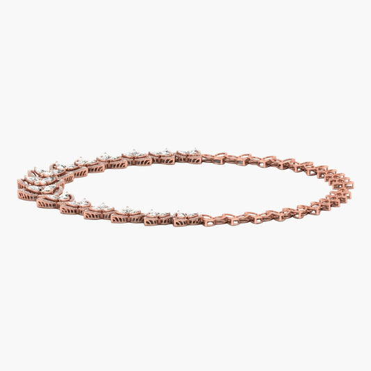 Rose gold bracelet on a white background with 'Green Lab' branding.