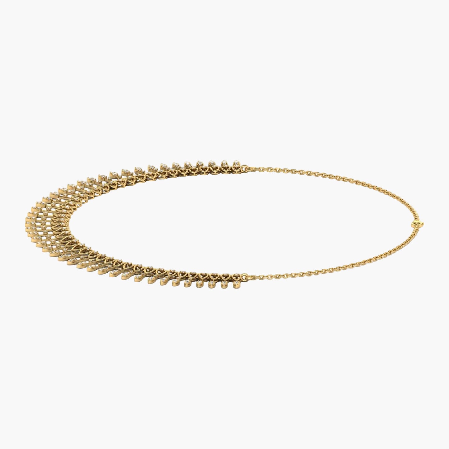 Gold chain belt on a white background with 'Green Lab' branding.