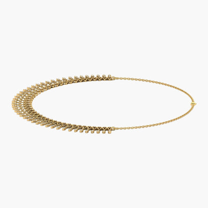 Gold chain belt on a white background with 'Green Lab' branding.