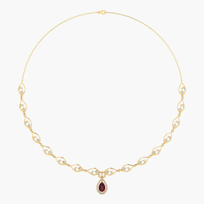 Ruby Twist Collar Diamond Necklace