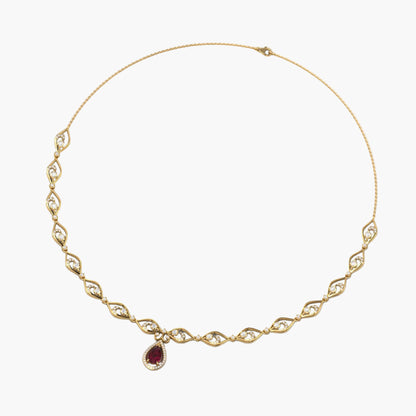 Ruby Twist Collar Diamond Necklace