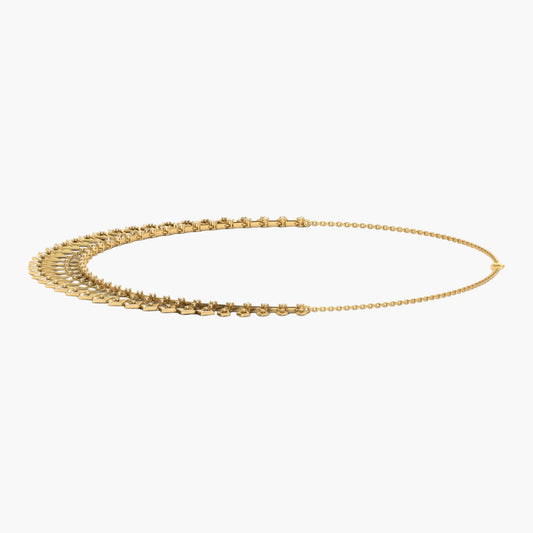 Gold chain necklace on a white background with 'Green Lab' branding.