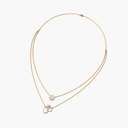 Om Layered Diamond Necklace