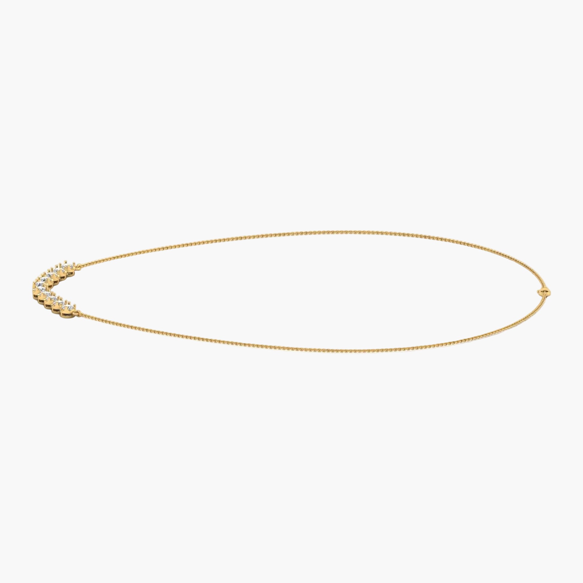 Gold necklace on a white background with 'Green Lab' branding.