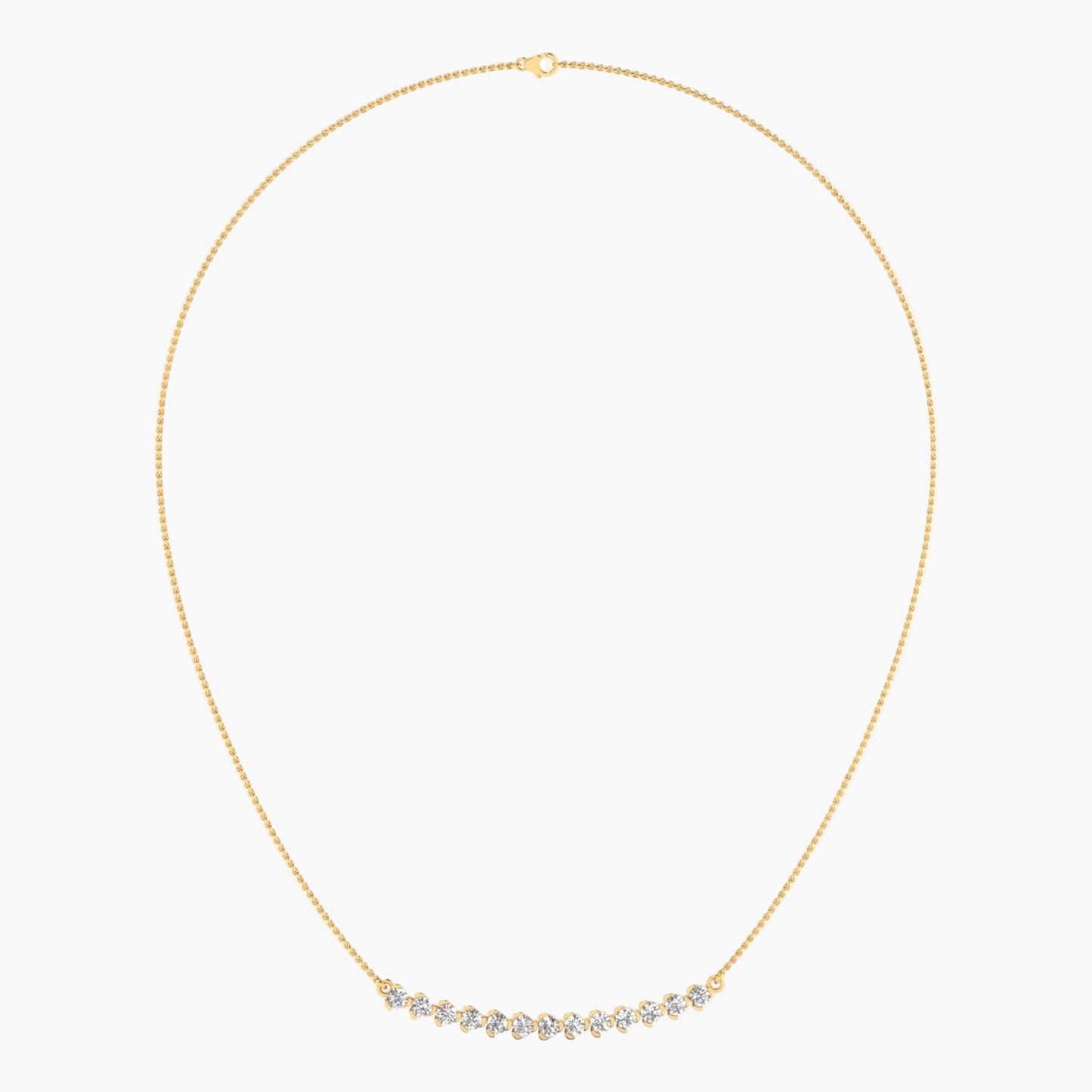 Moon Fern Diamond Necklace