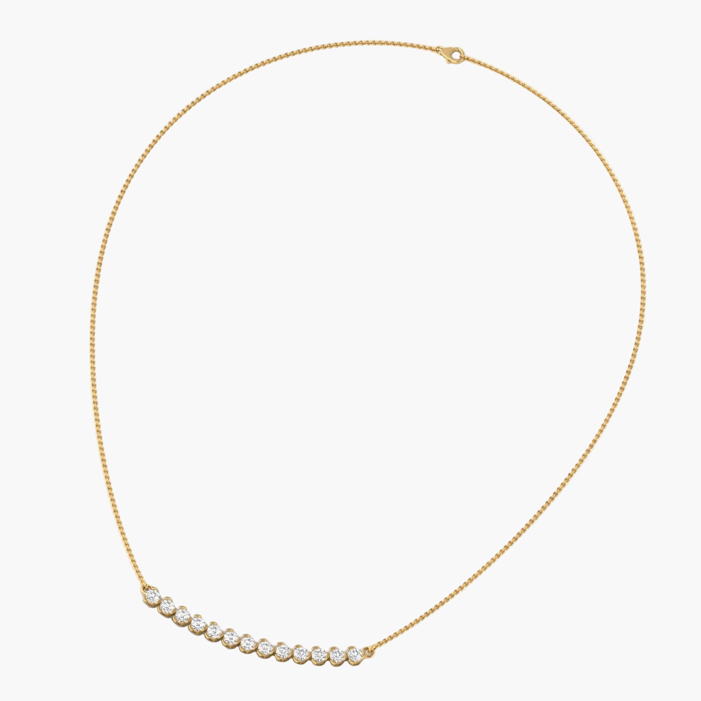 Moon Fern Diamond Necklace