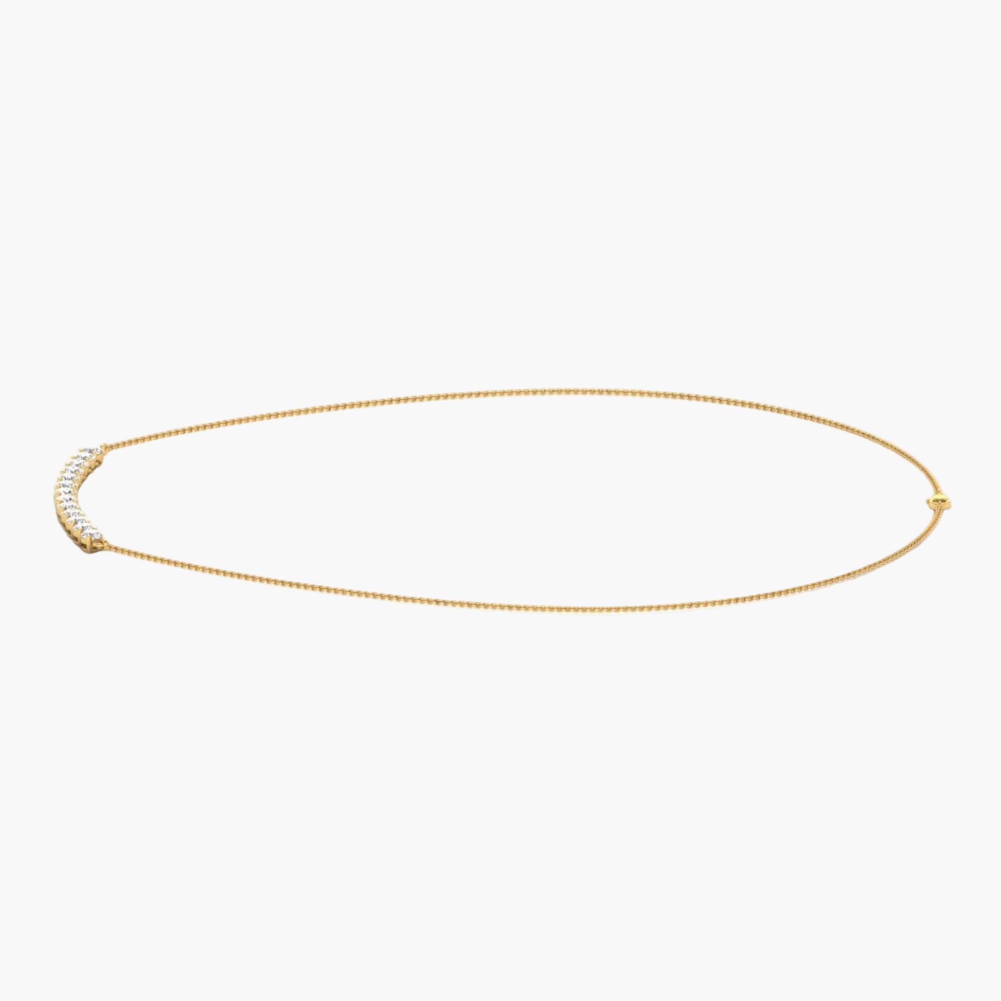 Gold necklace on a white background with 'Green Lab' branding.
