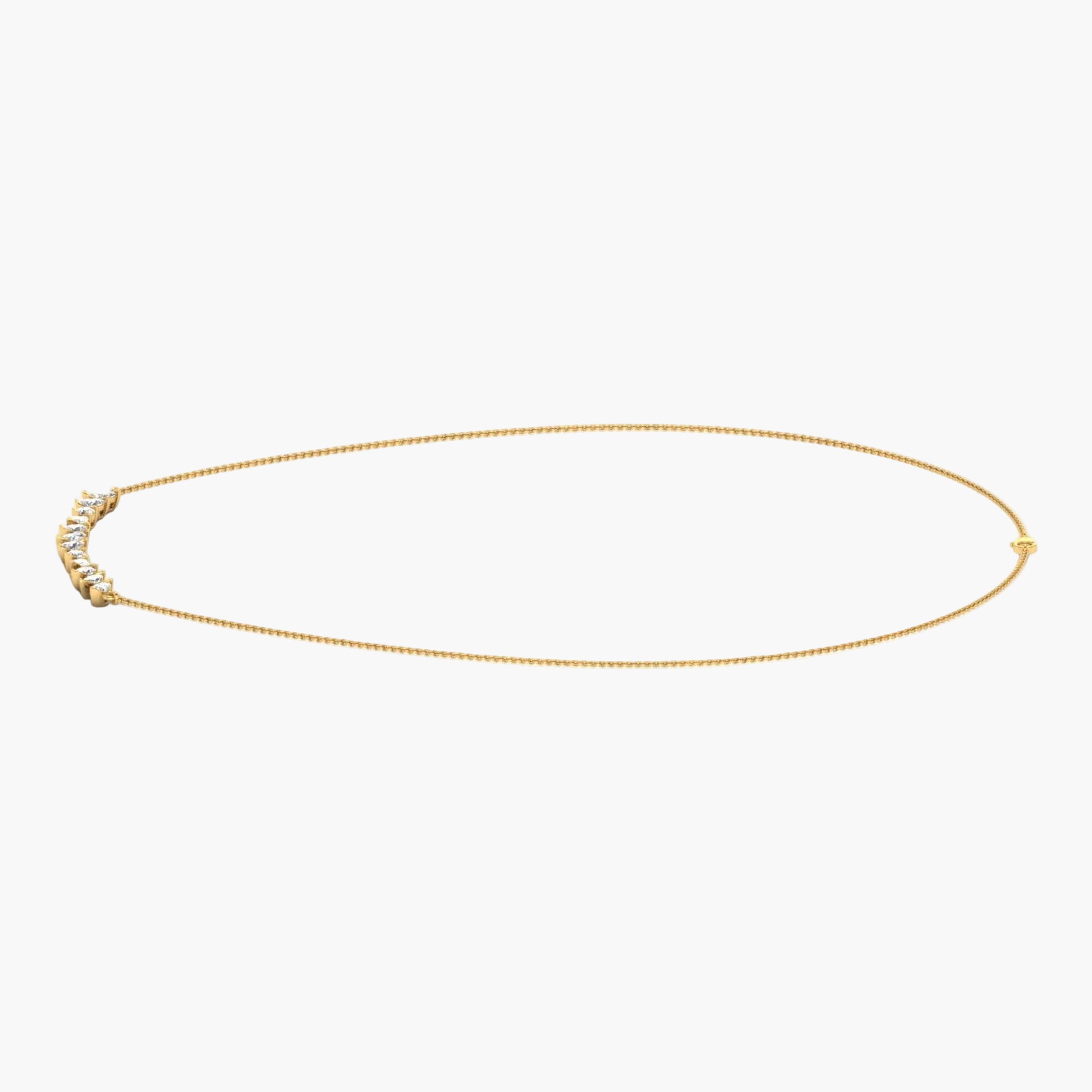 Gold necklace on a white background with 'Green Lab' branding.