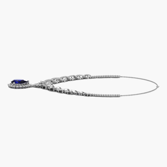 Sapphire Majesty Cascade Diamond Necklace