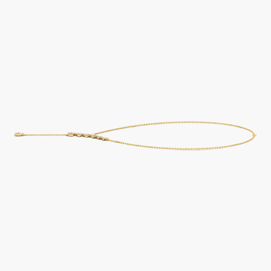 Gold anklet on a white background with 'Green Lab' branding.