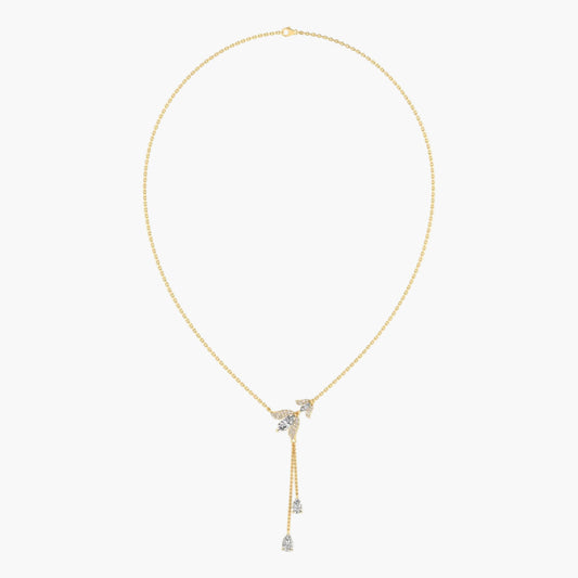 Gold necklace with a pendant on a white background, branded 'Green Lab'.