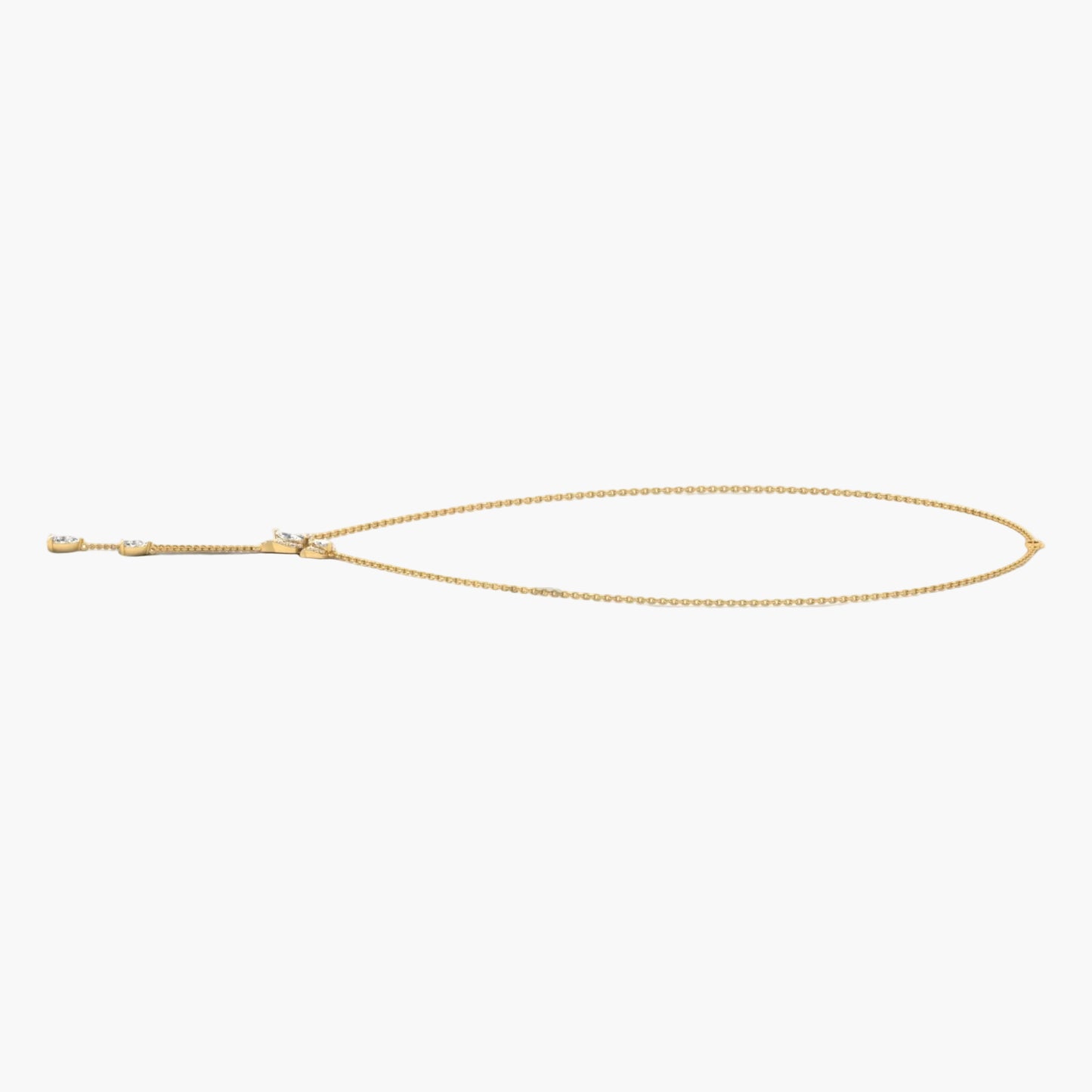 Gold necklace on a white background with 'Green Lab' branding.
