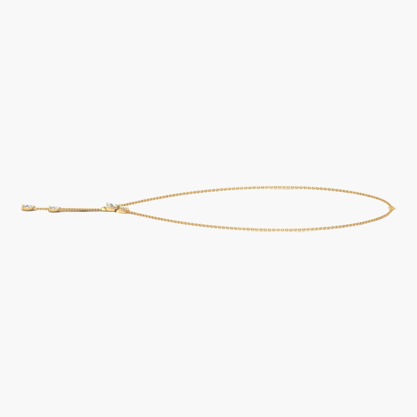 Lotus Cascade Diamond Necklace