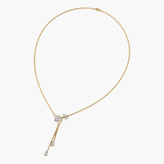 Gold necklace with a pendant on a white background, branded 'Green Lab'.