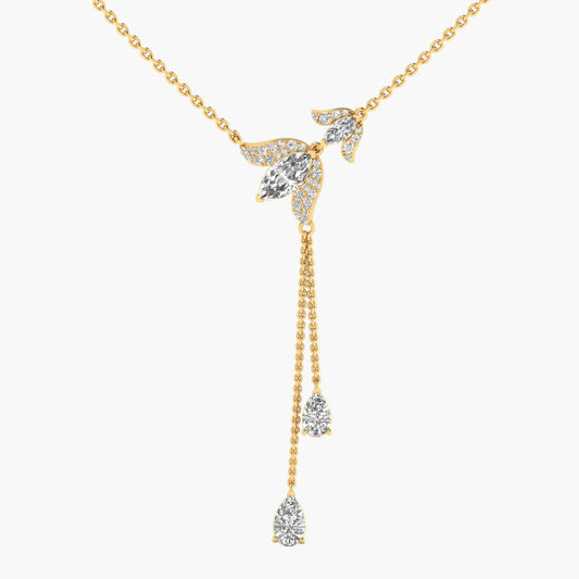 Lotus Cascade Diamond Necklace