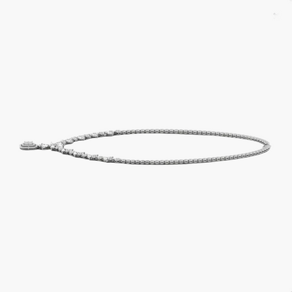 Radiant Baguette Halo Diamond Drop Diamond Necklace