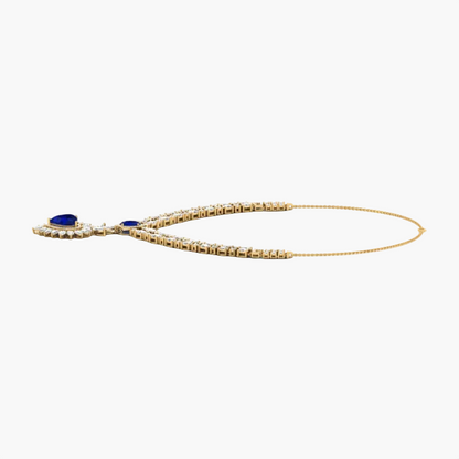 Majestic Sapphire Heart-Drop Diamond Necklace