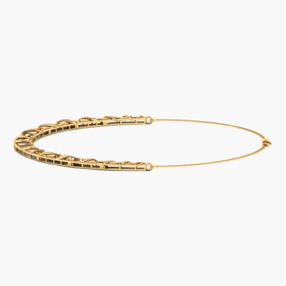Gold bracelet on a white background with 'Green Lab' branding.