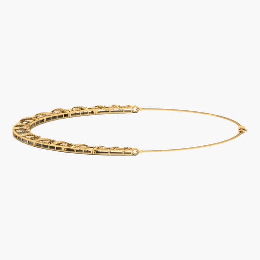 Gold bracelet on a white background with 'Green Lab' branding.