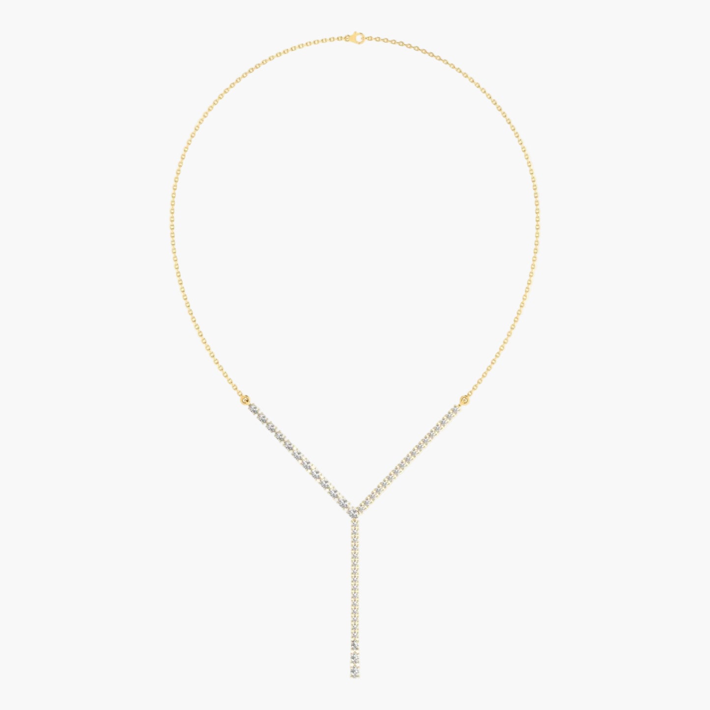 Gold necklace on a white background with 'Green Lab' branding.